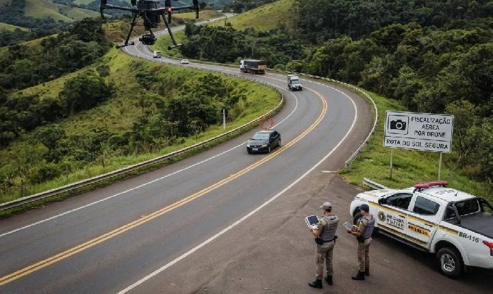 Drones reforçam fiscalização na Rota do Sol para reduzir acidentes