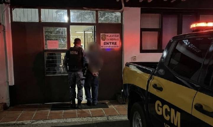 Filho atinge pai com facada após discussão e é preso pela GCM em Bento