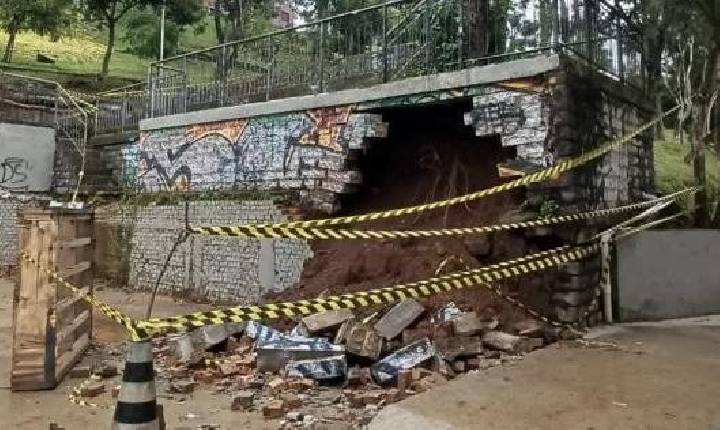 Obra de pista de skate de R$ 300 mil desmorona e preocupa em Bento