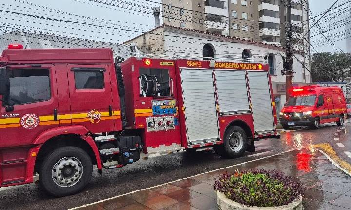 Princípio de incêndio em lotérica mobiliza Bombeiros em Bento