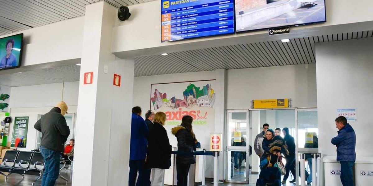 Aeroporto de Caxias do Sul registra aumento de 25% em movimento de passageiros