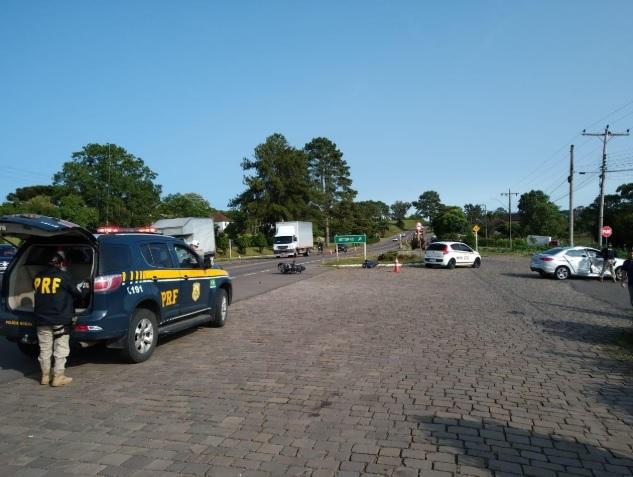 Motociclista morre em acidente na BR-470, em Vila Flores