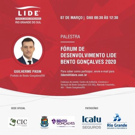 Forúm de desenvolvimento LIDE acontece neste sábado em Bento