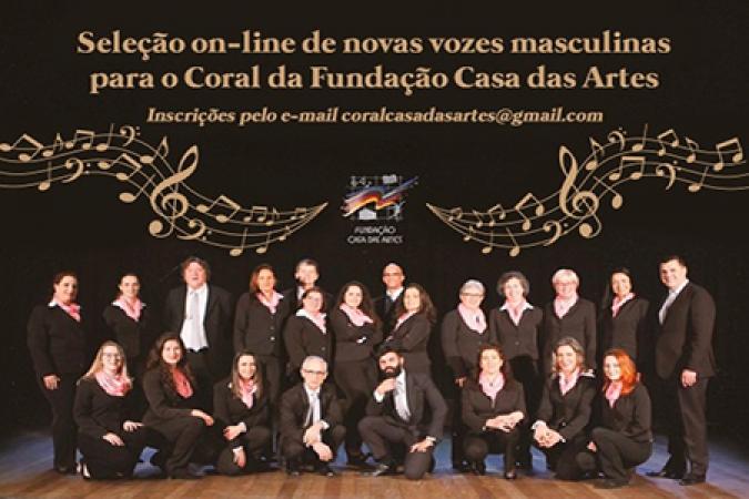 Coral da Fundação Casa das Artes abre inscrições para a seleção de vozes masculinas em Bento