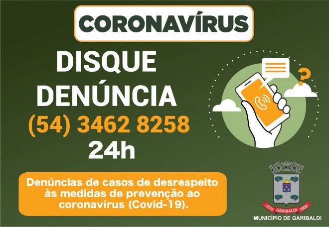 Prefeitura disponibiliza telefone 24h para denúncias de aglomerações em Garibaldi