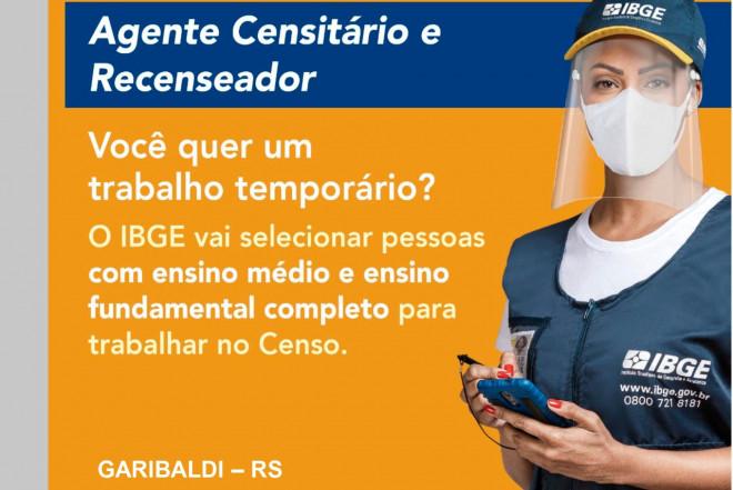 IBGE abre Processo para contratação de Agente Censitário e Recenseador