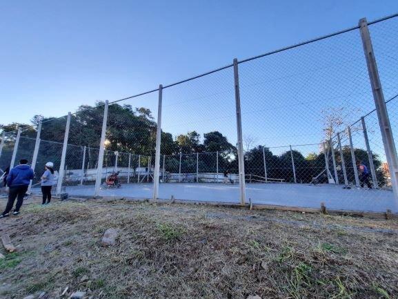 Quadra poliesportiva do Loteamento San Marino está sendo concretada em Bento