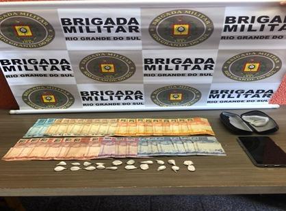 BM prende homem por tráfico de drogas em Garibaldi