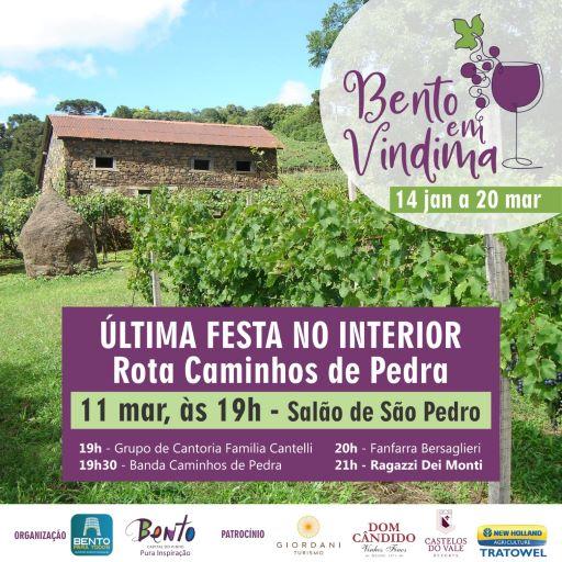 São Pedro recebe a última evento do Bento em Vindima no interior