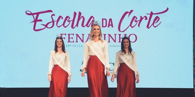 Laís Dupont é a Imperatriz do Vinho e Raiane Conci e Letícia Beliski são as Damas de Honra da 17ª Fenavinho