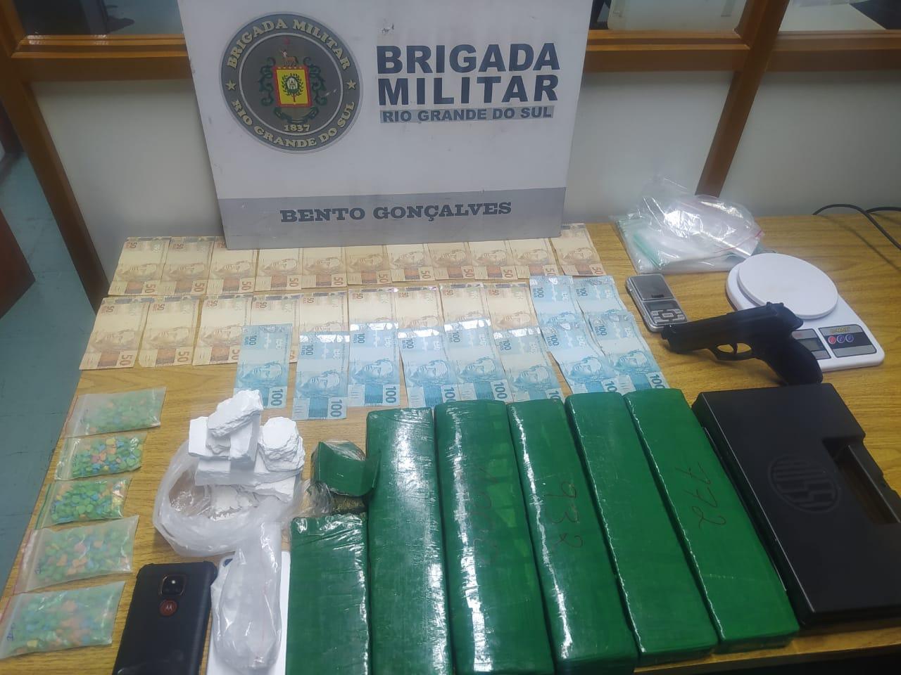 Homem é preso com grande quantidade de drogas em Bento
