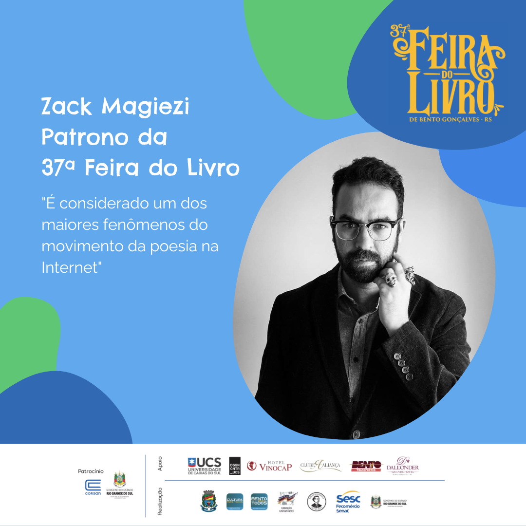 Patrono da 37ª Feira do Livro de Bento é considerado um dos maiores fenômenos do movimento da poesia na Internet