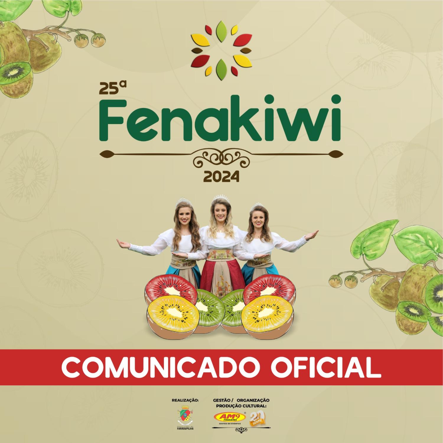 Fenakiwi confirma a realização de 04 a 21 de julho, em Farroupilha