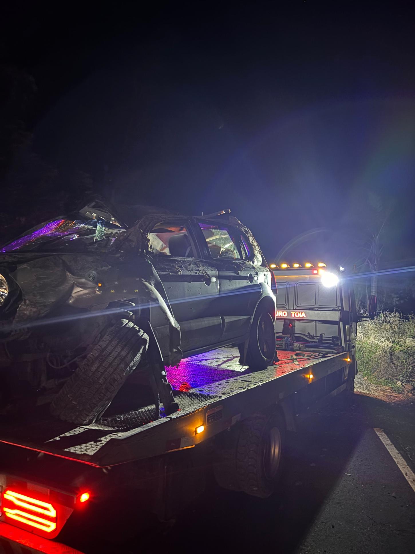Fuga alucinante termina em capotamento e prisão de foragido em Bento