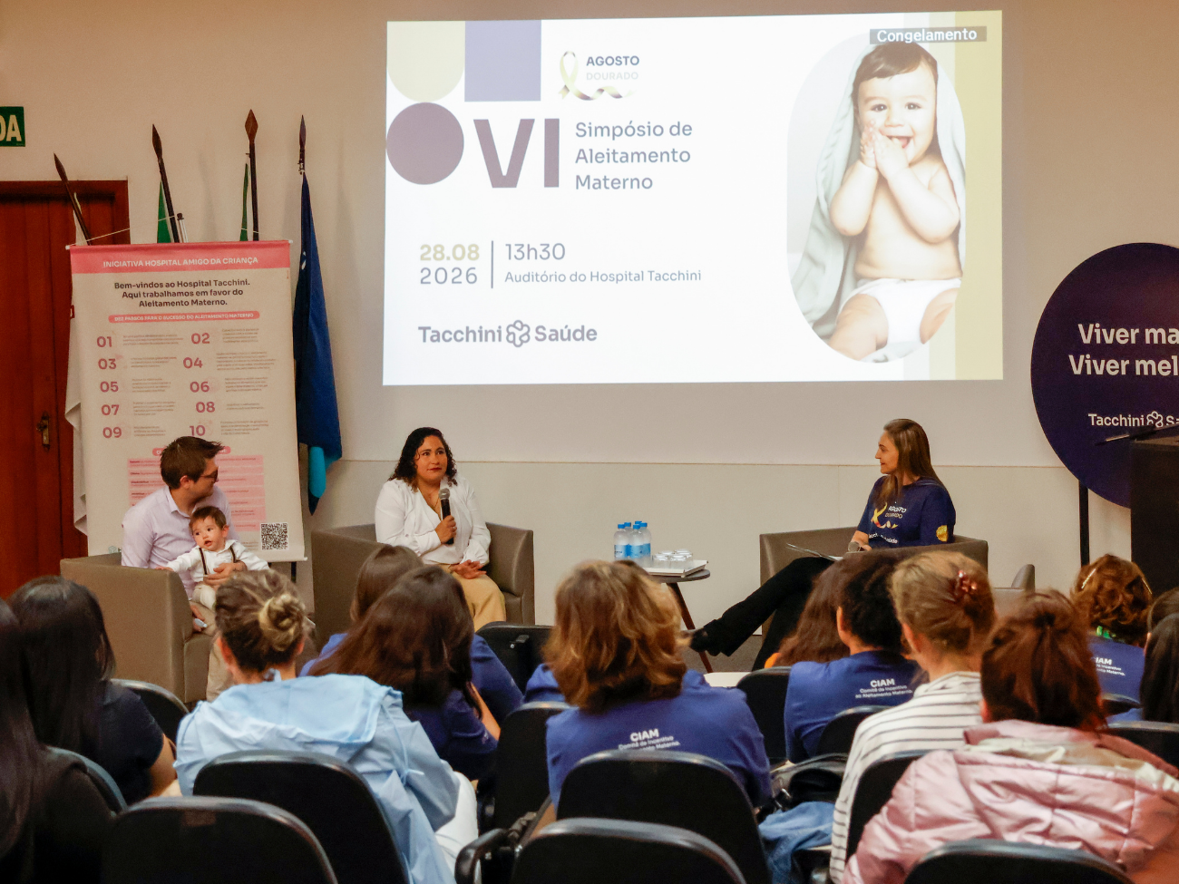 Simpósio de Aleitamento Materno reúne 50 profissionais no Hospital Tacchini